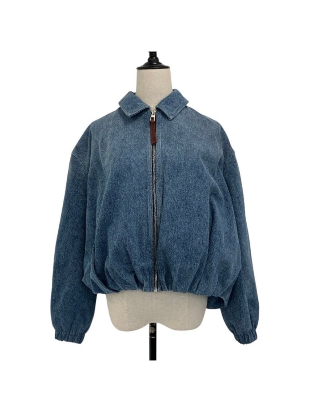 Loewe Drape Logo Jacket Denim Indigo Blue 40